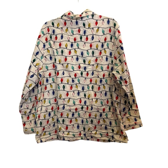 Hanna Andersson Adult Holiday Christmas Light Flannel Pajamas Sz L - Picture 4 of 13